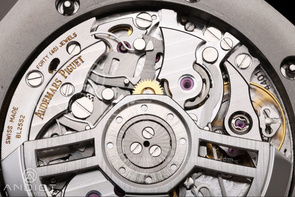 Royal Oak Chrono 26240 SS OCTA 1:1 Best Edition Purple Dial on SS Bracelet JH4401 Super Clone (Free Sprung) — photo 13