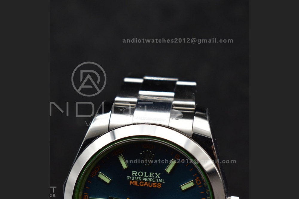 Milgauss 116400 GV VSF 1:1 Best Edition 904L Steel Blue Dial on SS Bracelet VS3131 — photo 5