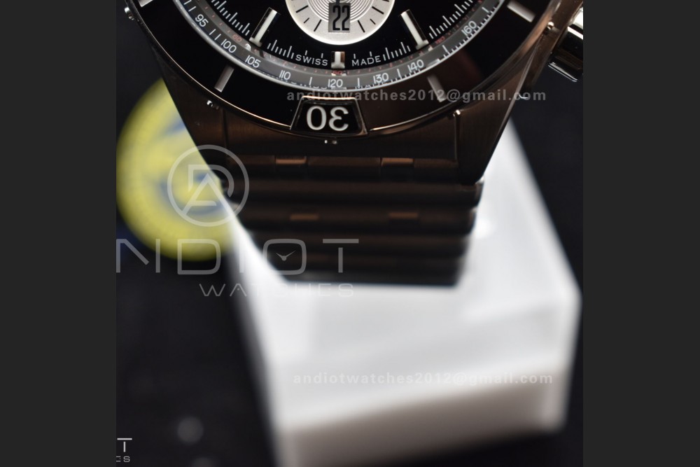 Chronomat B01 44mm SS BLSF 1:1 Best Edition Black Dial on SS Bracelet A7750 — photo 7