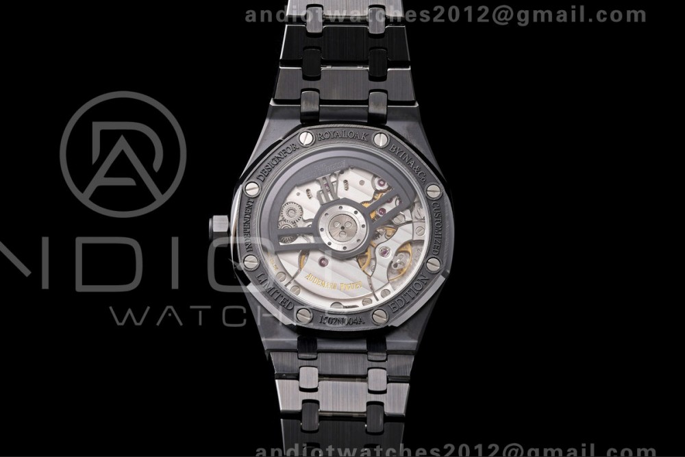 Royal Oak 41mm 15500 Black Ceramic ZF Black Dial on Black Ceramic Bracelet SA4302 Super Clone (Free Sprung) — photo 9