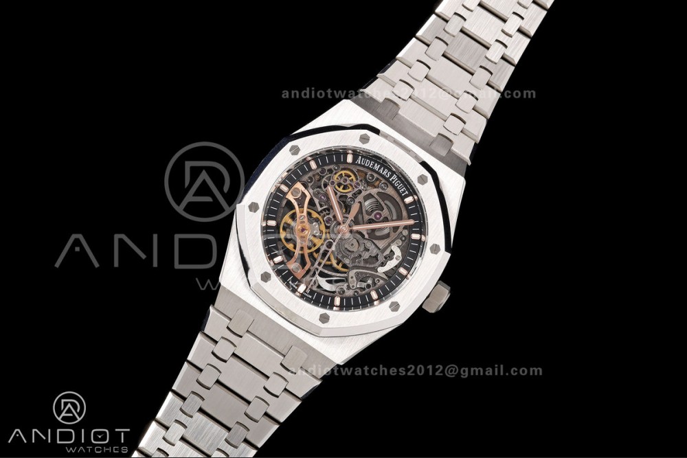 Royal Oak 41mm Openworked 15407 SS OCTA 1:1 Best Edition on SS Bracelet SA3132 V3 (Free Sprung) — photo 2