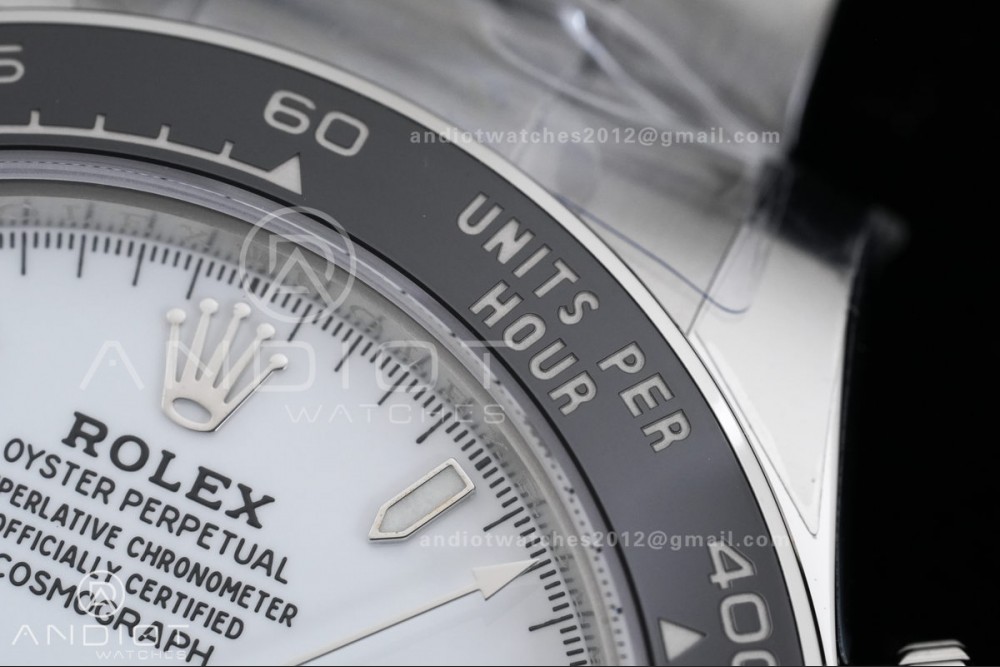Daytona 126500 RWF 1:1 Best Edition White Dial on SS Bracelet JH4131 Free Sprung — photo 7