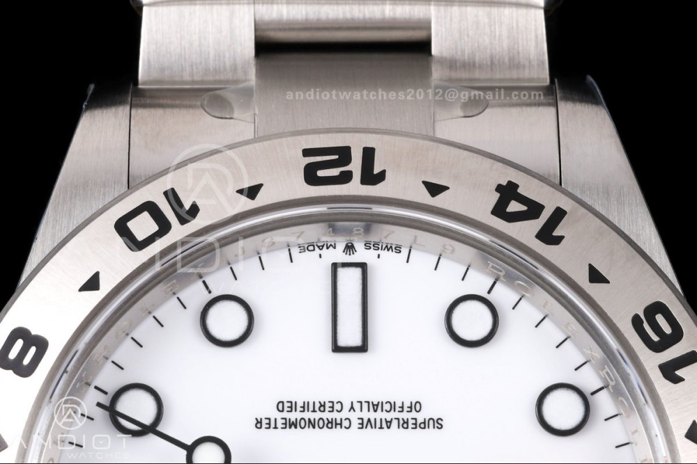 Explorer II 42mm 226570 904L SS Gold Maker 1:1 Best Edition White Dial on Bracelet JH3285-2 (Free Sprung) — photo 7