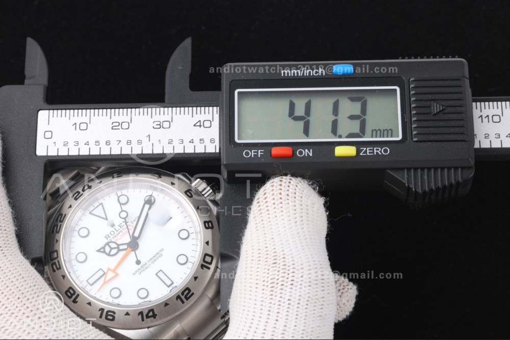 Explorer II 42mm 226570 904L SS Gold Maker 1:1 Best Edition White Dial on Bracelet JH3285-2 (Free Sprung) — photo 24