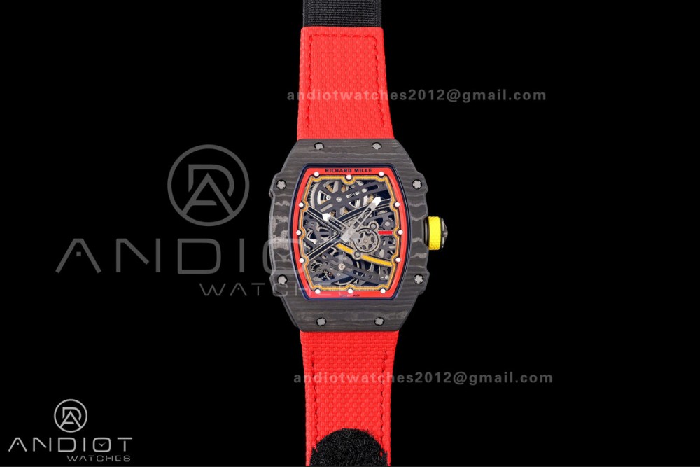 RICH Maker's 1:1 RM67-02 Black NTPT Germany Skeleton Dial CRMA7 Super Clone