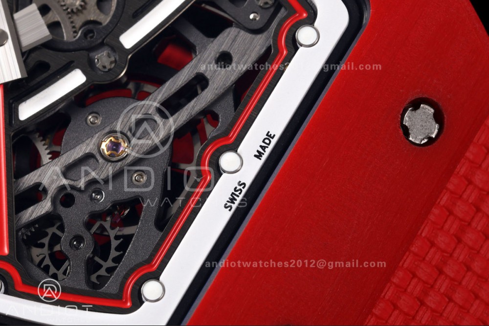 RICH Maker's 1:1 RM67-02 Red NTPT Sebastien Buemi Skeleton Dial CRMA7 Super Clone — photo 8
