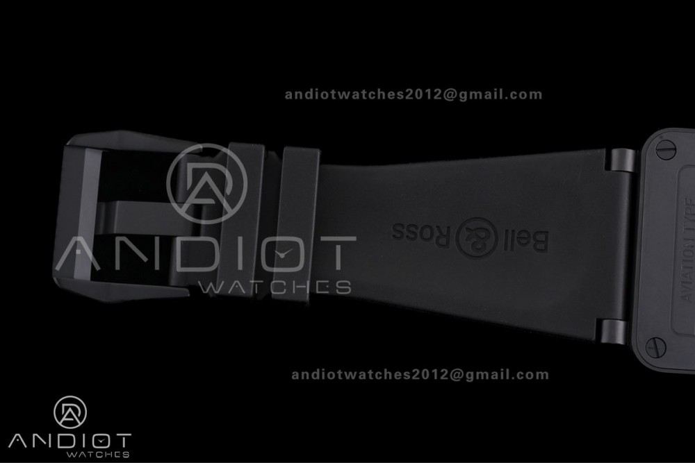 BR03 ASTRO Space Punk Black Ceramic M+F 1:1 Best Edition Aventurine Dial on Rubber Strap A2892 — photo 15