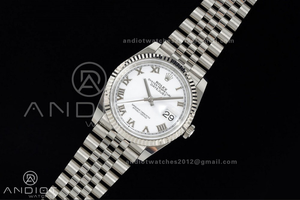 DateJust 36 SS 126234 ARF 1:1 Best Edition White Roman Dial on Jubilee Bracelet DD3235 — photo 2