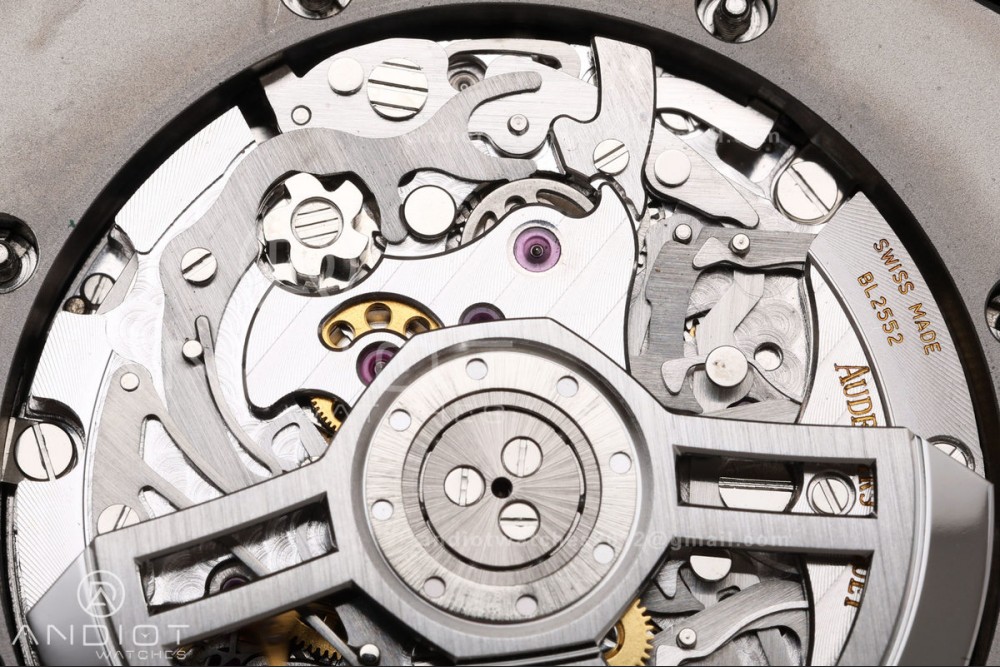 Royal Oak Chrono 26240 SS OCTA 1:1 Best Edition Purple Dial on SS Bracelet JH4401 Super Clone (Free Sprung) — photo 12