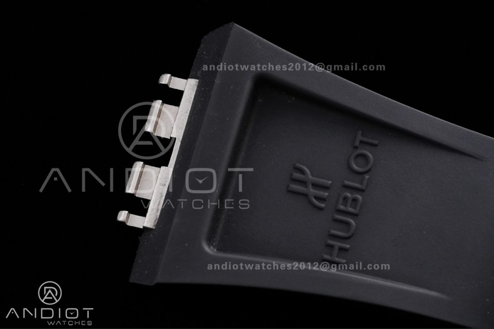 Square Bang Unico 42mm Titanium BBF 1:1 Best Edition Skeleton Dial Ceramic Bezel on Black Rubber Strap A1280 — photo 20