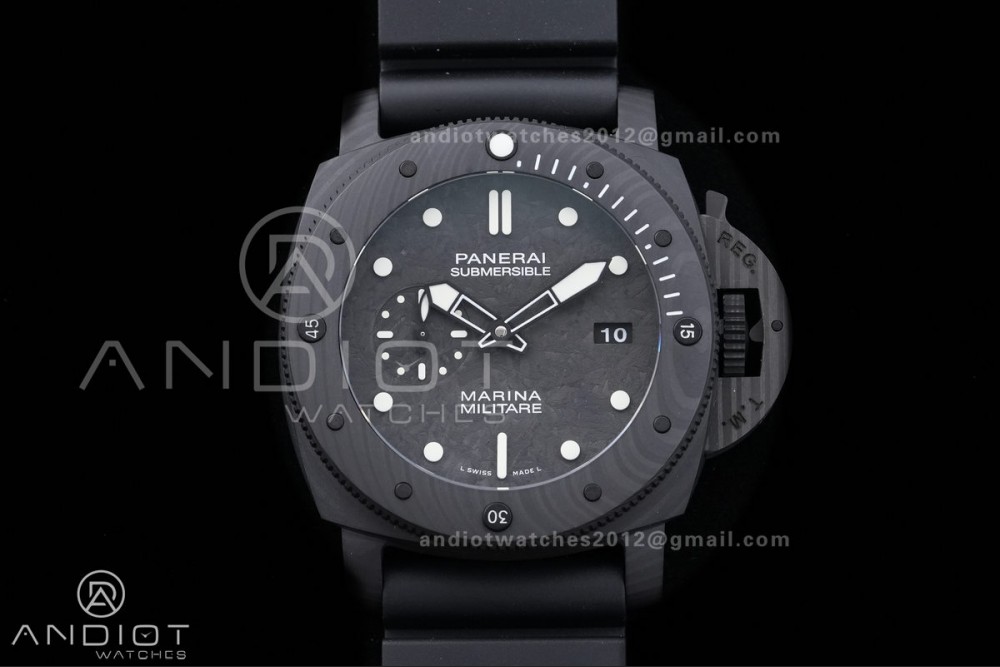 PAM 979 Carbotech VSF Best Edition Carbon Dial on Rubber Strap P.9010 Clone — photo 3