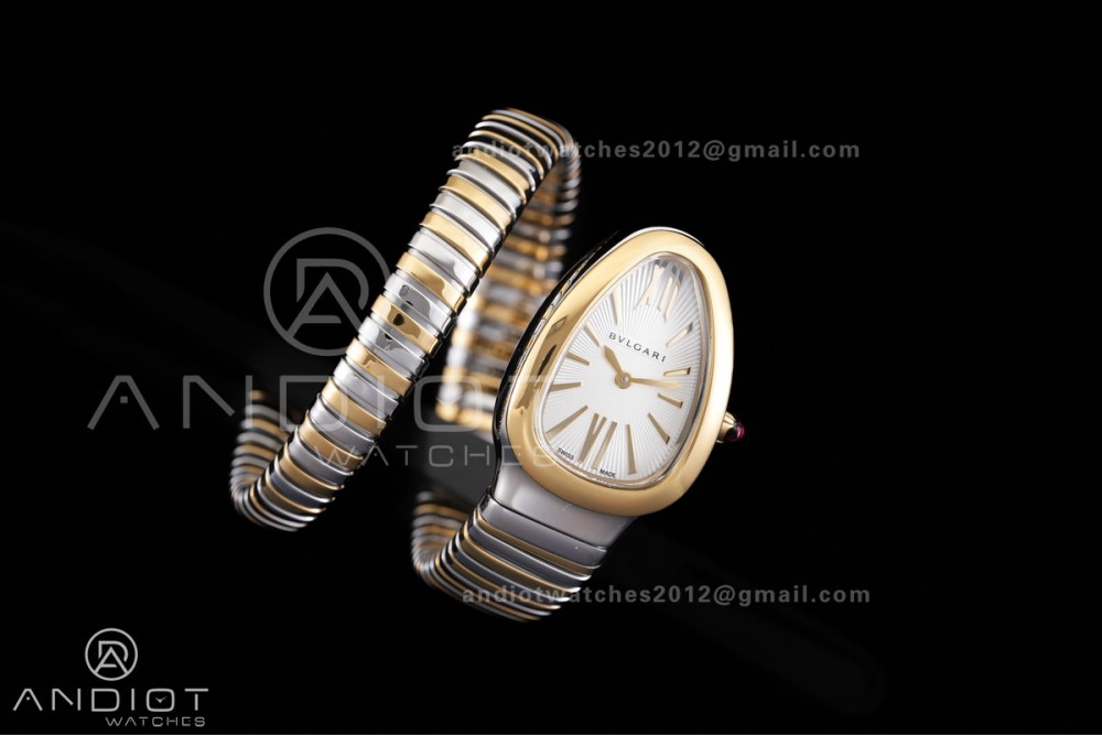 Serpenti 35mm SS/YG BVF 1:1 Best Edition Silver Dial on SS/YG Bracelet Ronda Quartz — photo 2