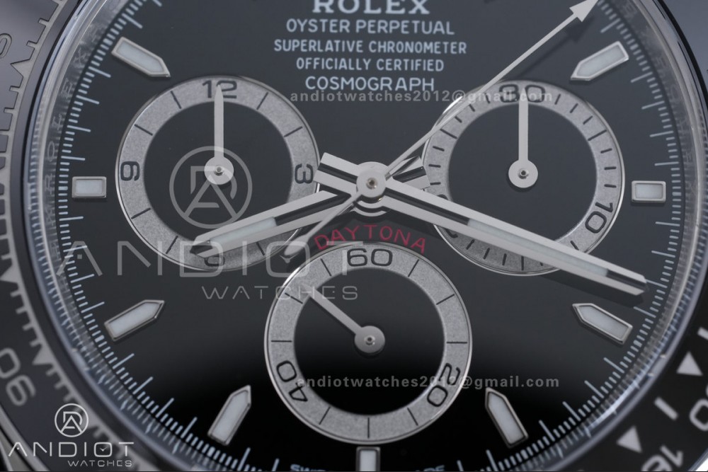 Daytona 126500 RWF 1:1 Best Edition Black Dial on SS Bracelet JH4131 Free Sprung — photo 5