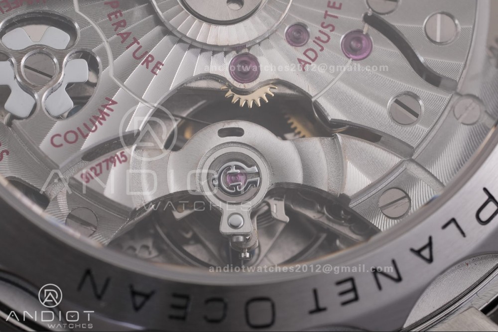 Planet Ocean 600M Chrono SS N1F 1:1 Best Edition Black Dial on Black Rubber Strap A9900 — photo 8
