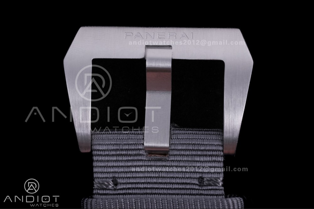 PAM1358 Luminor Marina eSteel VSF 1:1 Best Edition on Gray Nylon Strap P.9010 — photo 23