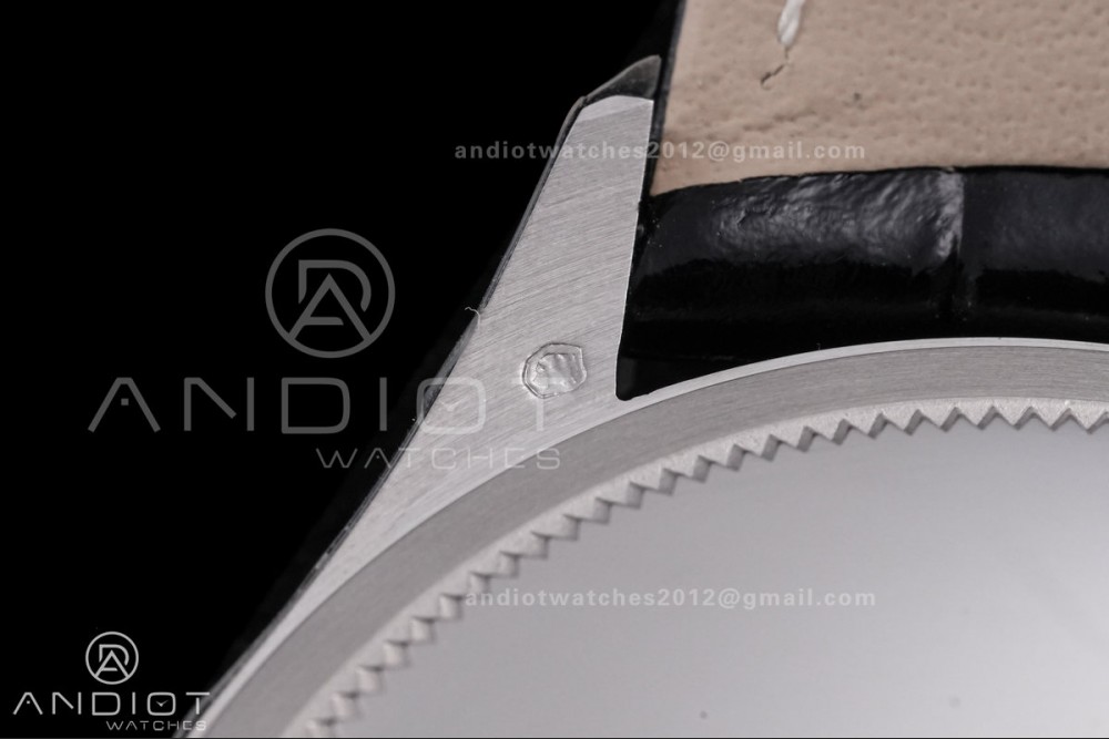 Cellini 50509 SS KZF 1:1 Best Edition Black Dial Stick Markers on Black Leather Strap SA3132 — photo 12