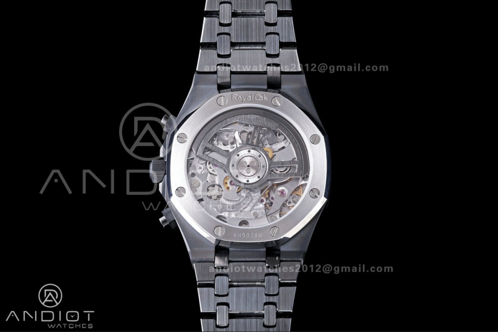 Royal Oak Chrono 26240 Black Ceramic ZF 1:1 Best Edition on Ceramic Bracelet SA4401 Super Clone V2 (Free Sprung) — photo 8