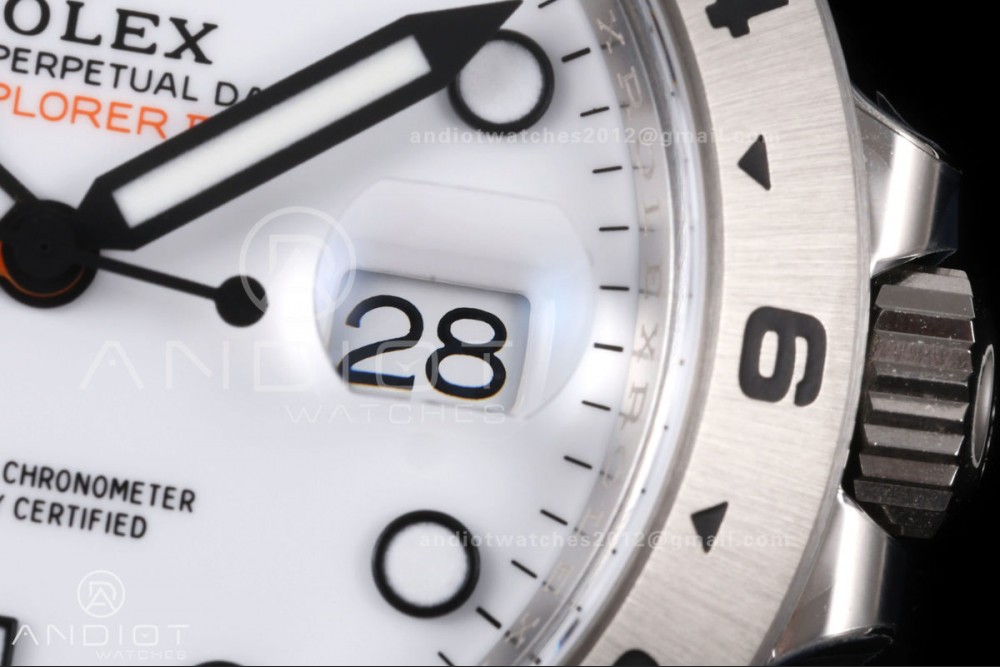 Explorer II 42mm 226570 904L SS Gold Maker 1:1 Best Edition White Dial on Bracelet JH3285-2 (Free Sprung) — photo 6