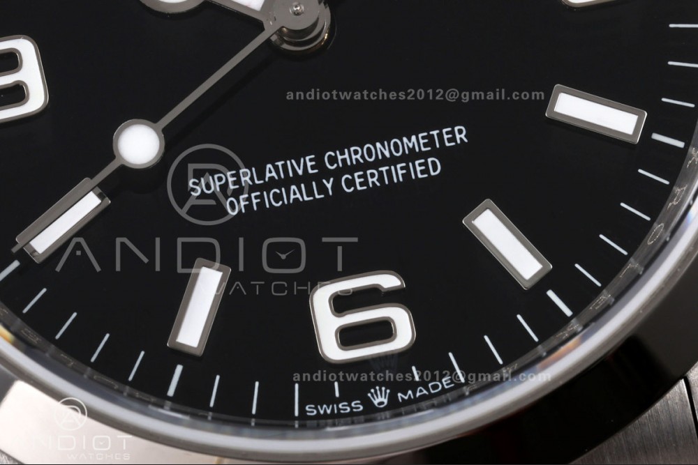 Explorer 36 124270 904L QF Best Edition Black Dial On SS Bracelet SH3230 (Free Sprung) — photo 5