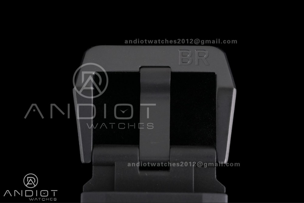 BR03 ASTRO Space Punk Black Ceramic M+F 1:1 Best Edition Aventurine Dial on Rubber Strap A2892 — photo 19