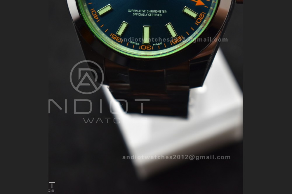 Milgauss 116400 GV VSF 1:1 Best Edition 904L Steel Blue Dial on SS Bracelet VS3131 — photo 6