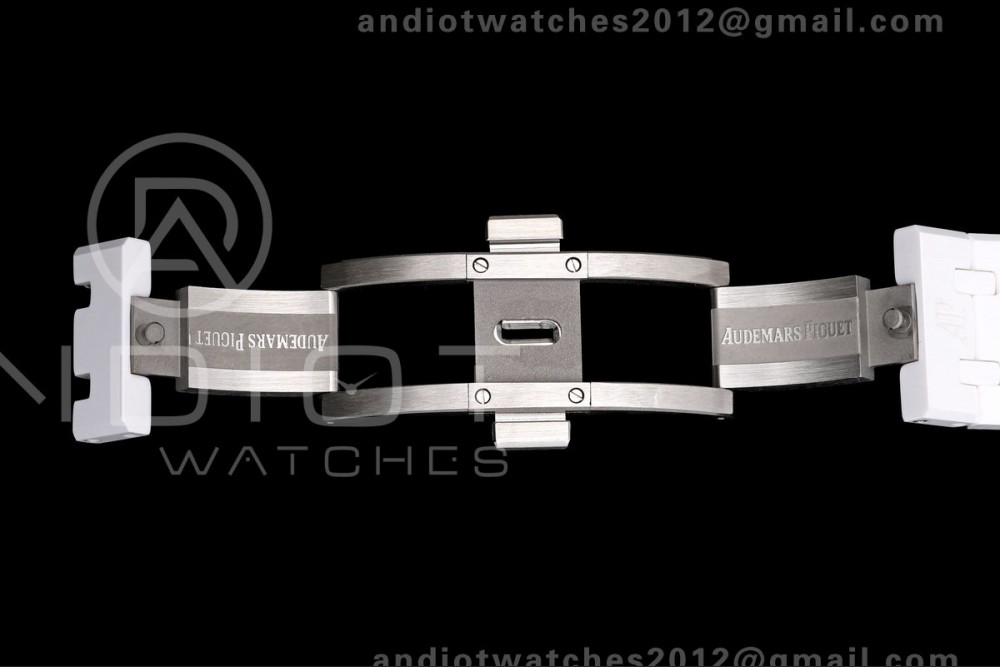 Royal Oak 41mm 15500 White Ceramic ZF White Dial on White Ceramic Bracelet SA4302 Super Clone (Free Sprung) — photo 19