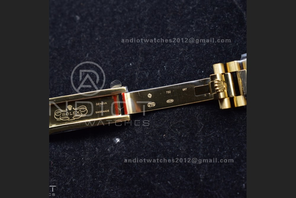 DayDate 36 YG QF Best Edition 904L Steel Grey Dial with Square Diamond on President Bracelet vr3255 V5 (Gain Weight) — photo 16