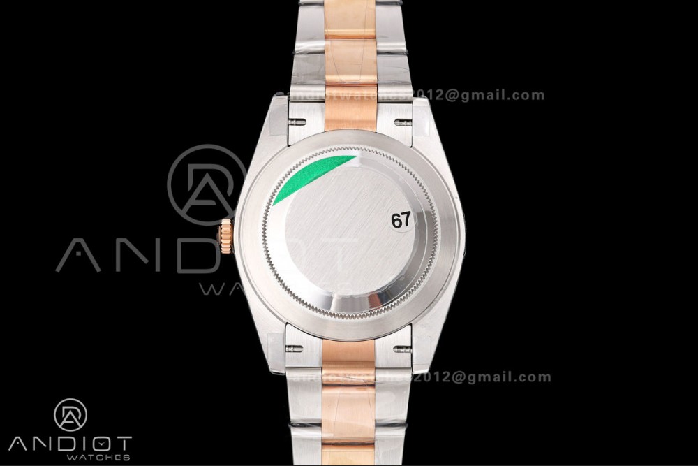 DateJust 41 126331 SS/RG VSF 1:1 Best Edition Gray Dial Green Roman on Oyster Bracelet VS3235 V2s — photo 9