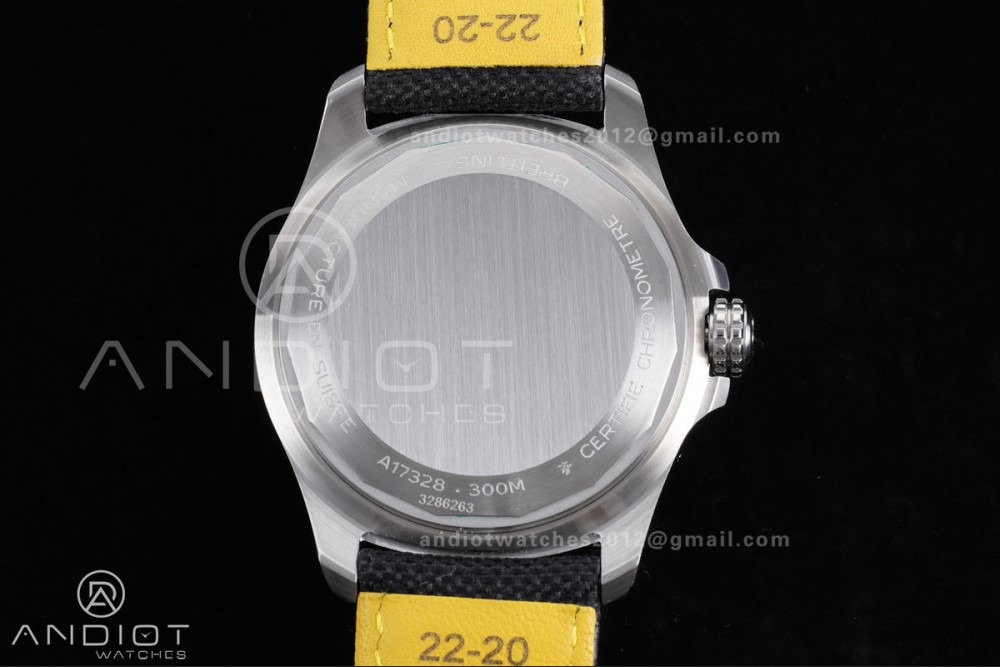 Avenger Chronometer 42mm SS BLSF 1:1 Best Edition Black Dial On Black Nylon Strap A2824 — photo 6