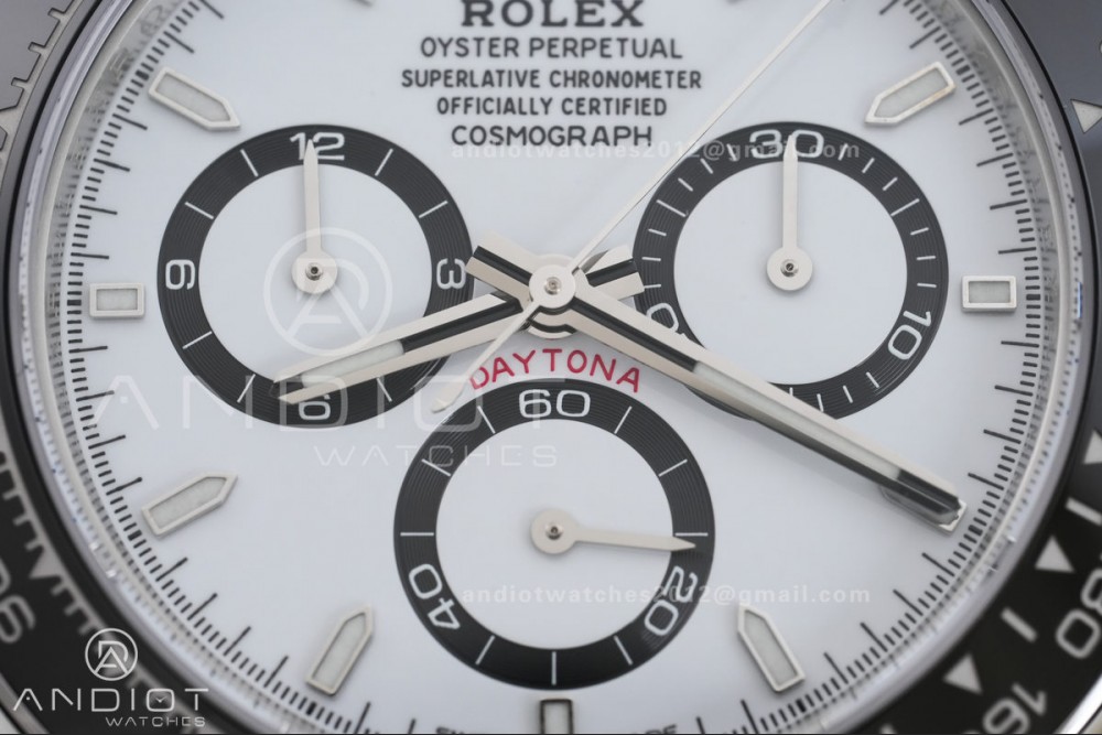 Daytona 126500 RWF 1:1 Best Edition White Dial on SS Bracelet JH4131 Free Sprung — photo 5