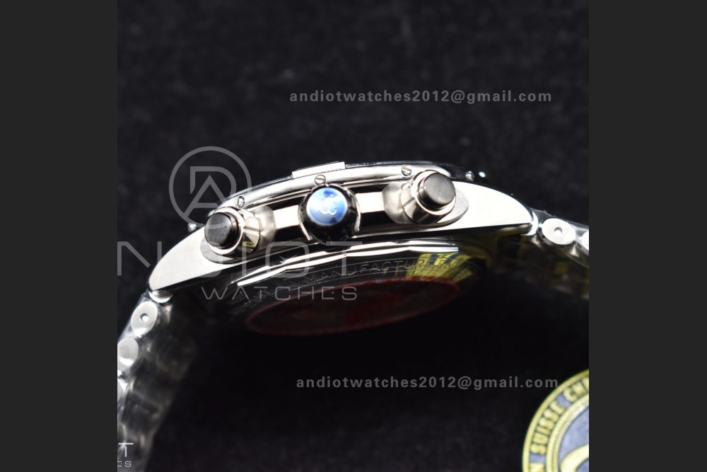 Chronomat B01 44mm SS BLSF 1:1 Best Edition Black Dial on SS Bracelet A7750 — photo 12