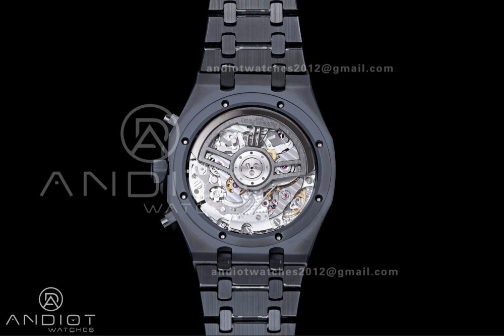 Royal Oak Chrono 26240 Black Ceramic ZF 1:1 Best Edition on Ceramic Bracelet SA4401 Super Clone V2 (Free Sprung) — photo 9