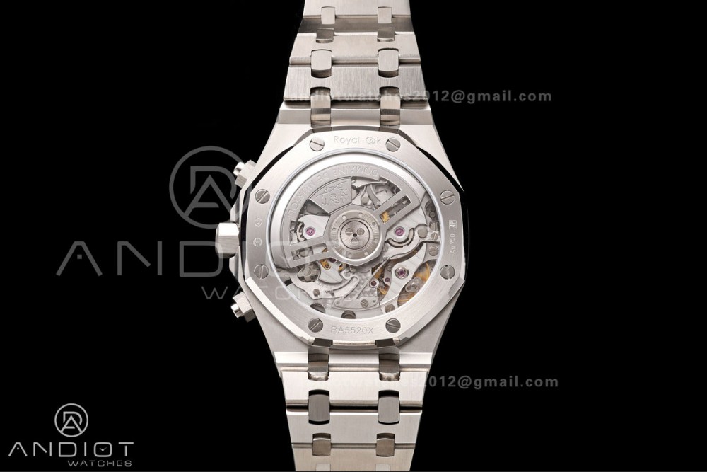 Royal Oak Chrono 26240 SS OCTA 1:1 Best Edition Purple Dial on SS Bracelet JH4401 Super Clone (Free Sprung) — photo 8