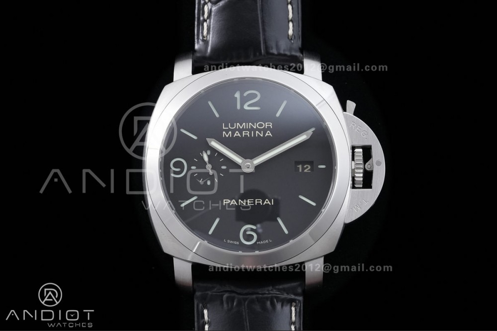 PAM312 R VSF 1:1 Best Edition on Black Leather Strap P.9000 Super Clone V2 — photo 3