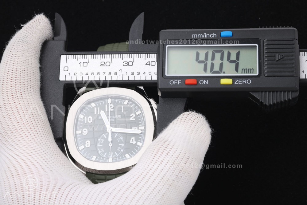 Aquanaut 5968 SS DDF 1:1 Best Edition Green Dial on Green Rubber Strap A520 — photo 30