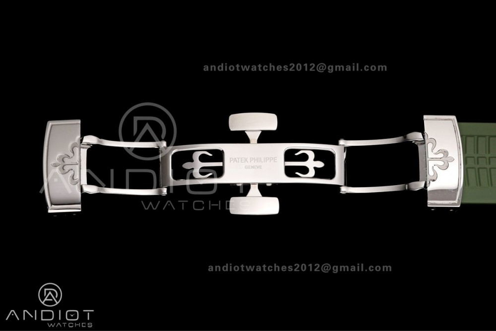 Aquanaut 5168G 42mm SS OME 1:1 Best Edition Green Dial on Green Rubber Strap DPB330 Super Clone (Weighted) — photo 25