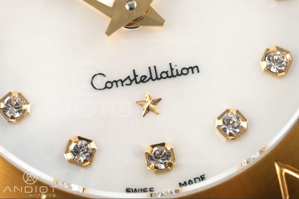 Constellation 28mm SS/YG 8848F 1:1 Best Edition White MOP Diamonds Dial on SS/YG Bracelet ETA Quartz — photo 4