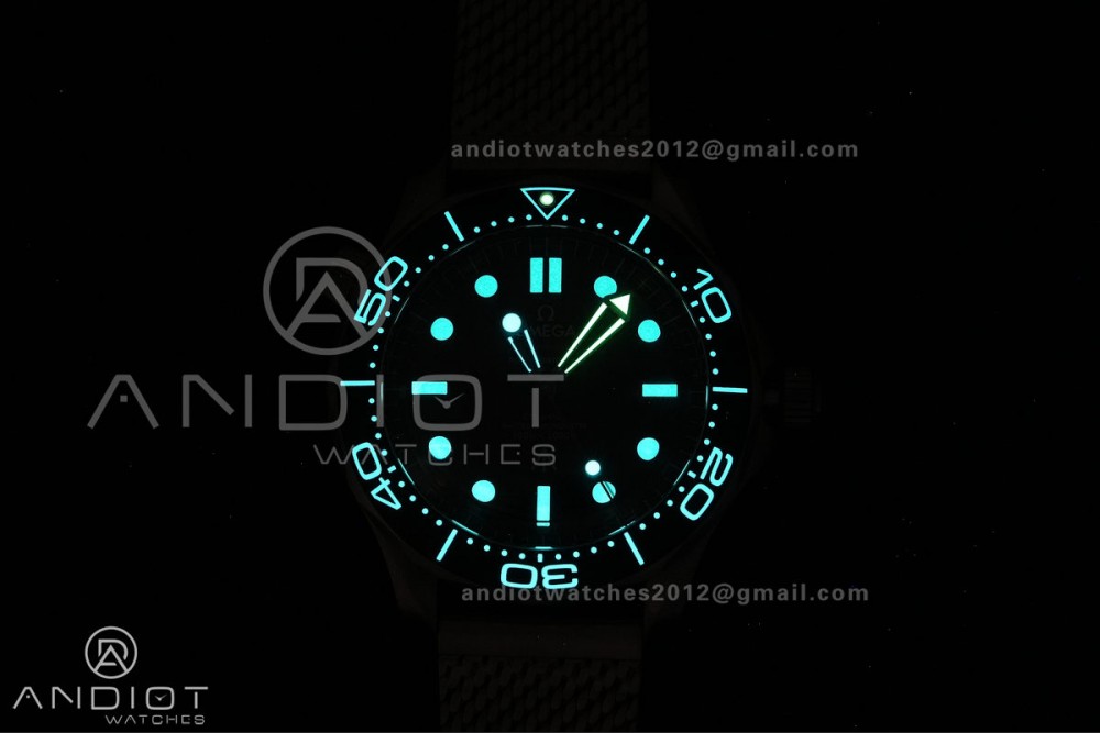 Seamaster 300 "No Time to Die" Limited Edition ORF 1:1 Best Edition on Titanium Mesh Bracelet OR8806 Super Clone — photo 26