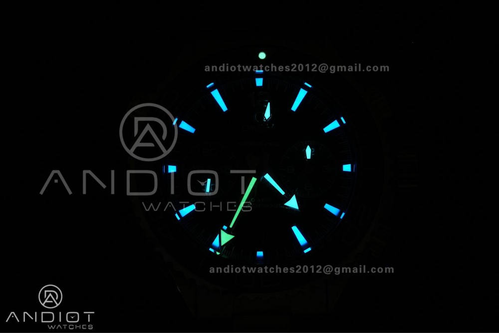 Planet Ocean 600M Chrono SS N1F 1:1 Best Edition Gary Dial 1/4 Orange Bezel on Rubber Strap A9900 — photo 22