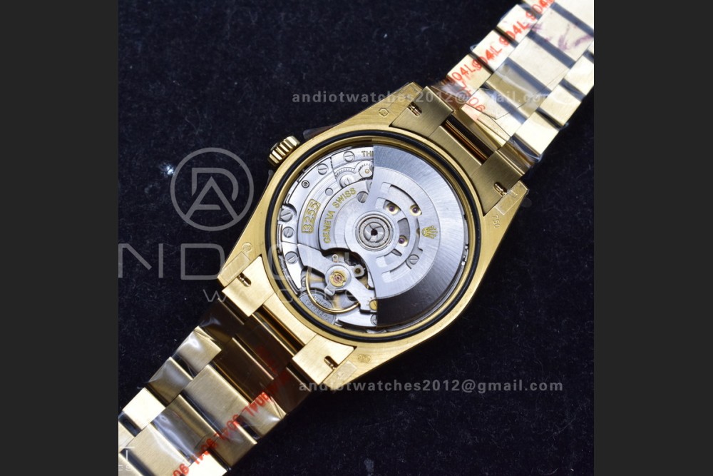 DayDate 36 YG QF Best Edition 904L Steel Grey Dial with Square Diamond on President Bracelet vr3255 V5 (Gain Weight) — photo 13