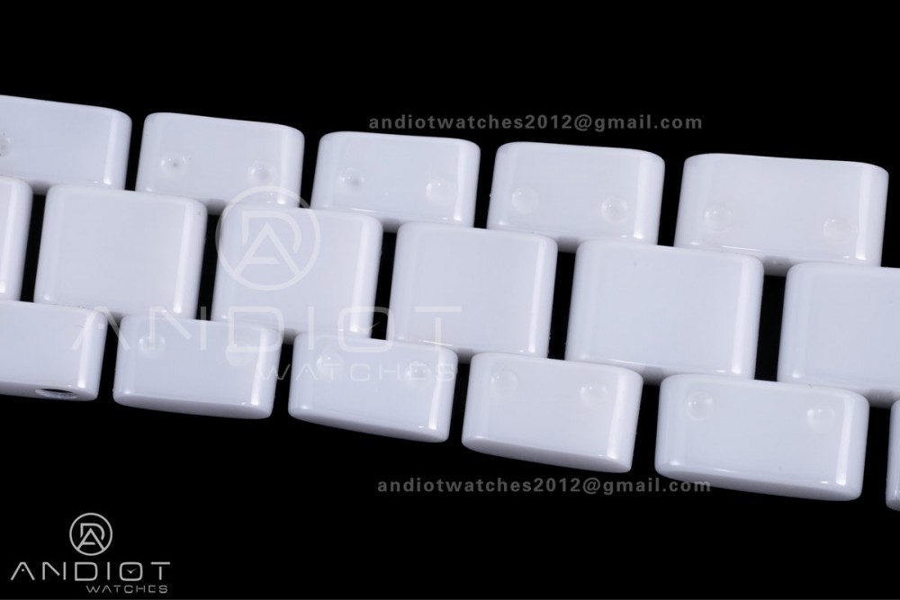 J12 33mm HTF 1:1 Best Edition White Korea Ceramic White Numeral Dial on Bracelet Swiss Quartz — photo 17