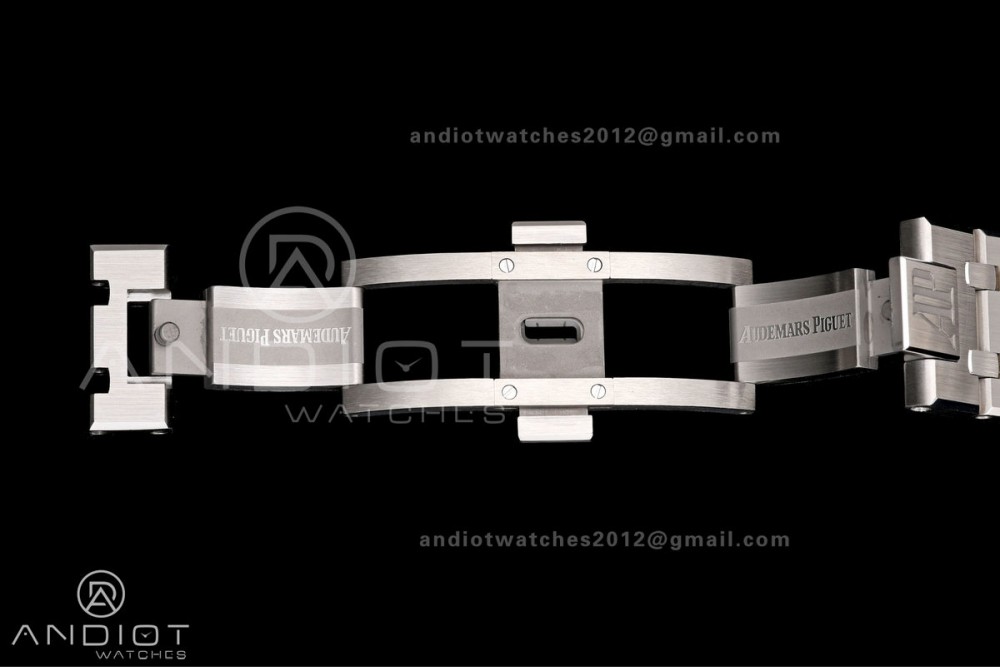 Royal Oak 41mm Openworked 15407 SS DDF 1:1 Best Edition YG Dial on SS Bracelet SA3132 Double Balance Wheels — photo 18