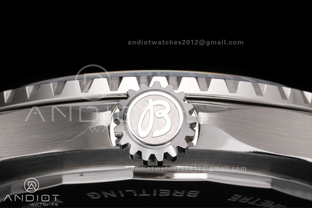 SuperOcean Automatic 42 SS BLF 1:1 Best Edition White Rainbow Dial on White Rubber Strap A2824 — photo 7
