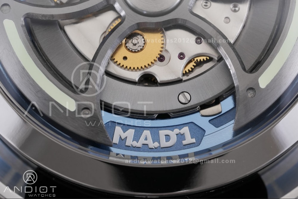 MB&F M.A.D.1.Blue SS K1F 1:1 Best Edition on Black Leather Strap Miyota 821A — photo 4