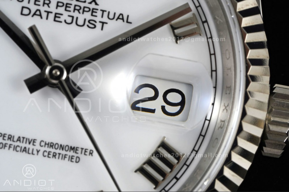 DateJust 36 SS 126234 ARF 1:1 Best Edition White Roman Dial on Jubilee Bracelet DD3235 — photo 5