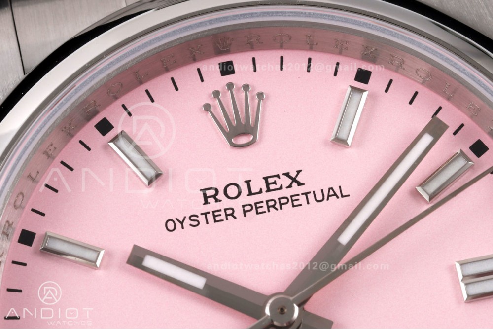Oyster Perpetual 126000 36mm QF 1:1 Best Edition 904L Steel Pink Dial JH3230 Free Sprung — photo 4