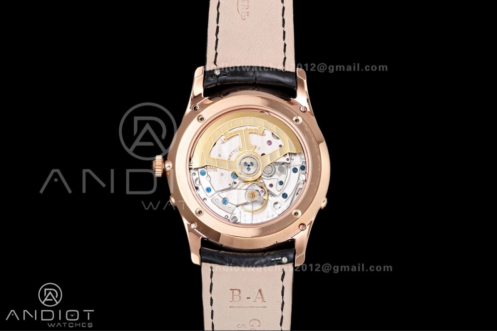 Master Ultra Thin Moon RG RZF 1:1 Best Edition Cream Dial on Black Leather Strap SA925 Super Clone — photo 9