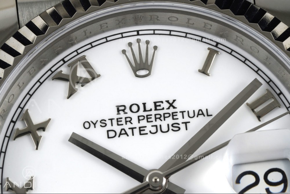 DateJust 36 SS 126234 ARF 1:1 Best Edition White Roman Dial on Jubilee Bracelet DD3235 — photo 3