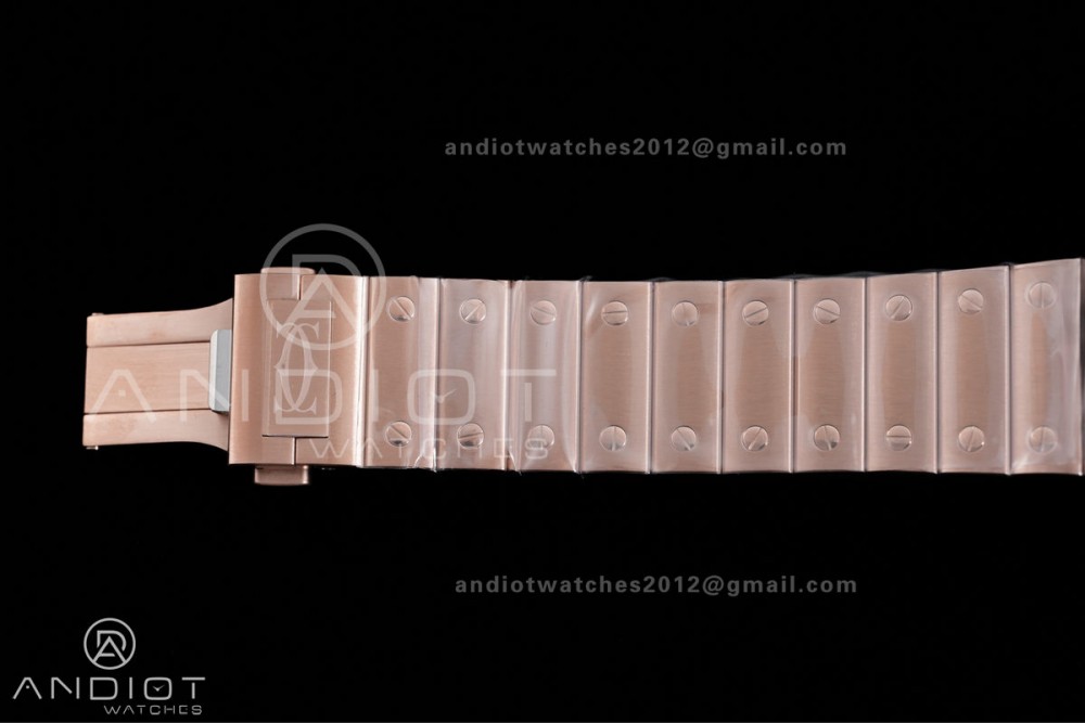 Santos de Cartier 40mm BVF 1:1 Best Edition RG White Dial on RG Smart-Links Bracelet MIYOTA 9039 — photo 17
