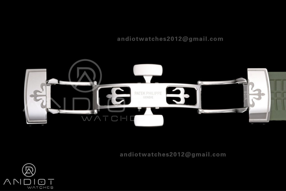 Aquanaut 5968 SS DDF 1:1 Best Edition Green Dial on Green Rubber Strap A520 — photo 25